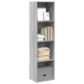 Engineered wood bookshelf in Sonoma gray