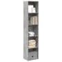 Estantería de madera de ingeniería gris hormigón 40x30x189 cm de , Librerías y estanterías - Ref: Foro24-857888, Precio: 71,0...