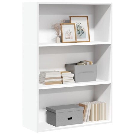 Weißes Regal aus Holzwerkstoff 80x30x114 cm von , Bücherregale und Regale - Ref: Foro24-857931, Preis: 64,12 €, Rabatt: %