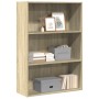 Engineered wood bookshelf in Sonoma oak, 80x30x114 cm. by , Bookcases and shelves - Ref: Foro24-857933, Price: 62,40 €, Disco...