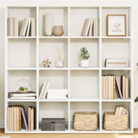 White engineered wood bookshelf 137.5x29x137.5 cm by , Bookcases and shelves - Ref: Foro24-3310289, Price: 143,28 €, Discount: %