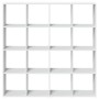 White engineered wood bookshelf 137.5x29x137.5 cm by , Bookcases and shelves - Ref: Foro24-3310289, Price: 143,28 €, Discount: %