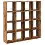 Aged engineered wood bookshelf 137.5x29x137.5 cm by , Bookcases and shelves - Ref: Foro24-3310296, Price: 137,61 €, Discount: %