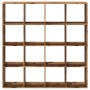 Aged engineered wood bookshelf 137.5x29x137.5 cm by , Bookcases and shelves - Ref: Foro24-3310296, Price: 137,61 €, Discount: %