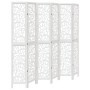 6-panel solid Paulownia wood white room divider by , Room dividers - Ref: Foro24-358748, Price: 186,75 €, Discount: %