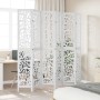 6-panel solid Paulownia wood white room divider by , Room dividers - Ref: Foro24-358748, Price: 186,75 €, Discount: %