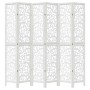 6-panel solid Paulownia wood white room divider by , Room dividers - Ref: Foro24-358748, Price: 186,75 €, Discount: %