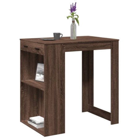 Mesa alta de bar madera ingeniería marrón roble 102x70x103,5 cm de , Mesas de cocina y de comedor - Ref: Foro24-3309327, Prec...