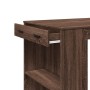 High bar table made of brown oak engineered wood, 102x70x103.5 cm by , Kitchen and dining tables - Ref: Foro24-3309327, Price...