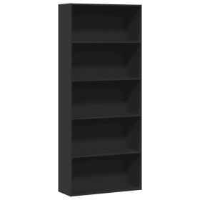 Schwarzes Ingenieurholzregal 80x30x189 cm von , Bücherregale und Regale - Ref: Foro24-3314670, Preis: 106,94 €, Rabatt: %