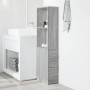 Narrow bathroom cabinet with wheels in Sonoma gray wood by , Lockers and storage cabinets - Ref: Foro24-855300, Price: 95,82 ...