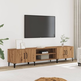 TV stand made of engineered oak wood, artisan style, 180x31.5x40 cm by , TV Furniture - Ref: Foro24-857144, Price: 105,26 €, ...