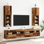 TV stands with LED lights 2 units aged wood 30.5x30x102 cm by , TV Furniture - Ref: Foro24-857677, Price: 111,55 €, Discount: %