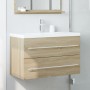 Armario para lavabo aglomerado madera envejecida 80x38,5x48 cm de , Muebles de baño - Ref: Foro24-856227, Precio: 63,59 €, De...