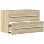 Vanity cabinet made of aged wood particleboard 80x38.5x48 cm by , Bathroom furniture - Ref: Foro24-856227, Price: 63,59 €, Di...