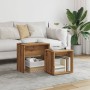 Stapelbare Couchtische, 2 Stück, Eichenholz-Design. | Foro24|Onlineshop| Casa, Jardín y Más Foro24.es