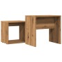 Mesas de centro apilables 2 uds madera ingeniería roble artisan de , Mesas de centro - Ref: Foro24-856051, Precio: 46,90 €, D...