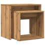 Mesas de centro apilables 2 uds madera ingeniería roble artisan de , Mesas de centro - Ref: Foro24-856051, Precio: 46,90 €, D...