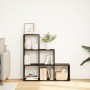 3-level black engineered wood divider bookcase 99x29x99 cm by , Bookcases and shelves - Ref: Foro24-857959, Price: 65,13 €, D...