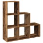 Librería divisor 3 niveles madera envejecida 99x29x99 cm de , Librerías y estanterías - Ref: Foro24-857965, Precio: 69,42 €, ...