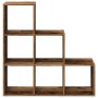 Librería divisor 3 niveles madera envejecida 99x29x99 cm de , Librerías y estanterías - Ref: Foro24-857965, Precio: 69,42 €, ...