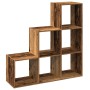 Librería divisor 3 niveles madera envejecida 99x29x99 cm de , Librerías y estanterías - Ref: Foro24-857965, Precio: 69,42 €, ...