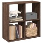 Wooden engineering brown oak divider bookcase 69.5x29x69.5 cm by , Bookcases and shelves - Ref: Foro24-858009, Price: 53,47 €...