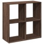 Wooden engineering brown oak divider bookcase 69.5x29x69.5 cm by , Bookcases and shelves - Ref: Foro24-858009, Price: 53,47 €...