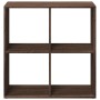 Wooden engineering brown oak divider bookcase 69.5x29x69.5 cm by , Bookcases and shelves - Ref: Foro24-858009, Price: 53,47 €...