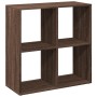 Wooden engineering brown oak divider bookcase 69.5x29x69.5 cm by , Bookcases and shelves - Ref: Foro24-858009, Price: 53,47 €...