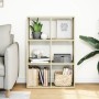 Wooden room divider bookcase in Sonoma oak engineering 69.5x29x103.5cm by , Bookcases and shelves - Ref: Foro24-858014, Price...