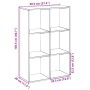 Wooden room divider bookcase in Sonoma oak engineering 69.5x29x103.5cm by , Bookcases and shelves - Ref: Foro24-858014, Price...