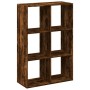 Smoked oak wood divider bookcase 69.5x29x103.5 cm by , Bookcases and shelves - Ref: Foro24-858016, Price: 69,97 €, Discount: %