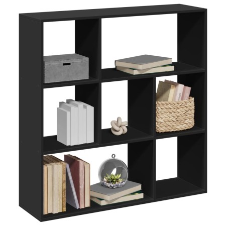 Black engineered wood room divider bookcase 102x29x103.5 cm by , Bookcases and shelves - Ref: Foro24-858049, Price: 86,16 €, ...