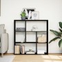 Black engineered wood room divider bookcase 102x29x103.5 cm by , Bookcases and shelves - Ref: Foro24-858049, Price: 86,16 €, ...