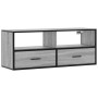 TV stand made of smoked oak wood and metal, measuring 100x31x39.5 cm. by , TV Furniture - Ref: Foro24-848932, Price: 105,10 €...