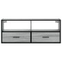 Mueble de TV madera y metal roble ahumado 100x31x39,5 cm de , Muebles TV - Ref: Foro24-848932, Precio: 105,10 €, Descuento: %