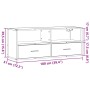 TV stand made of smoked oak wood and metal, measuring 100x31x39.5 cm. by , TV Furniture - Ref: Foro24-848932, Price: 82,99 €,...