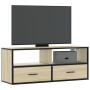 TV stand made of engineered wood and Sonoma oak metal, measuring 100x31x39.5 cm. by , TV Furniture - Ref: Foro24-848930, Pric...