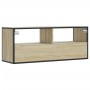 Mueble TV madera ingeniería y metal roble Sonoma 100x31x39,5 cm de , Muebles TV - Ref: Foro24-848930, Precio: 102,02 €, Descu...