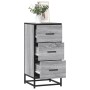 Engineered wood and Sonoma grey metal sideboard 35.5x35x76 cm | Foro24|Onlineshop| Casa, Jardín y Más Foro24.es