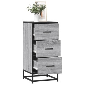 Engineered wood and Sonoma grey metal sideboard 35.5x35x76 cm by , Sideboards - Ref: Foro24-848947, Price: 90,53 €, Discount: %