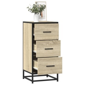 Aparador madera ingeniería y metal roble Sonoma 35,5x35x76 cm de , Aparadores - Ref: Foro24-848945, Precio: 87,79 €, Descuent...