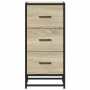 Aparador madera ingeniería y metal roble Sonoma 35,5x35x76 cm de , Aparadores - Ref: Foro24-848945, Precio: 87,93 €, Descuent...