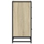 Aparador madera ingeniería y metal roble Sonoma 35,5x35x76 cm de , Aparadores - Ref: Foro24-848945, Precio: 87,93 €, Descuent...