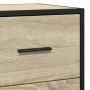 Ingenieurholz- und Metallschrank Eiche Sonoma 35,5x35x76 cm von , Sideboards - Ref: Foro24-848945, Preis: 87,93 €, Rabatt: %