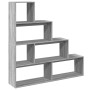 4-level Sonoma gray wood divider bookcase 143.5x29x143.5cm by , Bookcases and shelves - Ref: Foro24-857999, Price: 102,77 €, ...