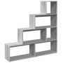 4-level Sonoma gray wood divider bookcase 143.5x29x143.5cm by , Bookcases and shelves - Ref: Foro24-857999, Price: 102,77 €, ...