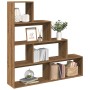 Divider bookcase 4 levels oak artisan 143.5x29x143.5 cm by , Bookcases and shelves - Ref: Foro24-858002, Price: 100,05 €, Dis...