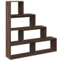 Divider bookcase 4 levels brown oak 143.5x29x143.5 cm by , Bookcases and shelves - Ref: Foro24-858000, Price: 102,77 €, Disco...